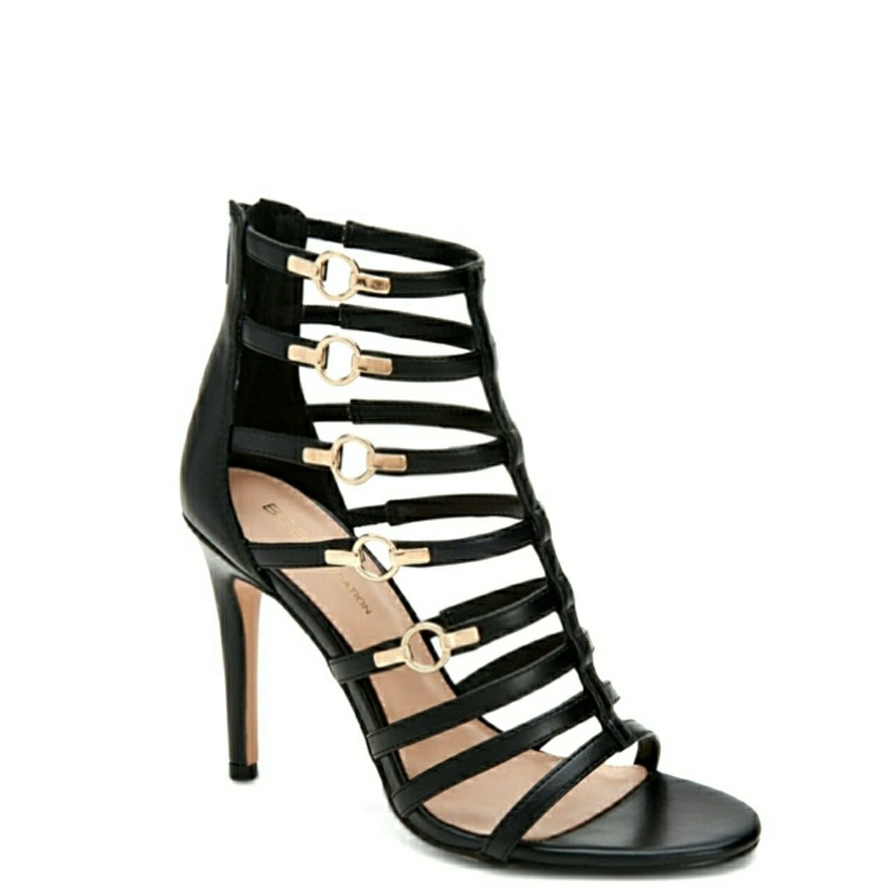 🆕️BCBGeneration Black Strappy Caged Sandals